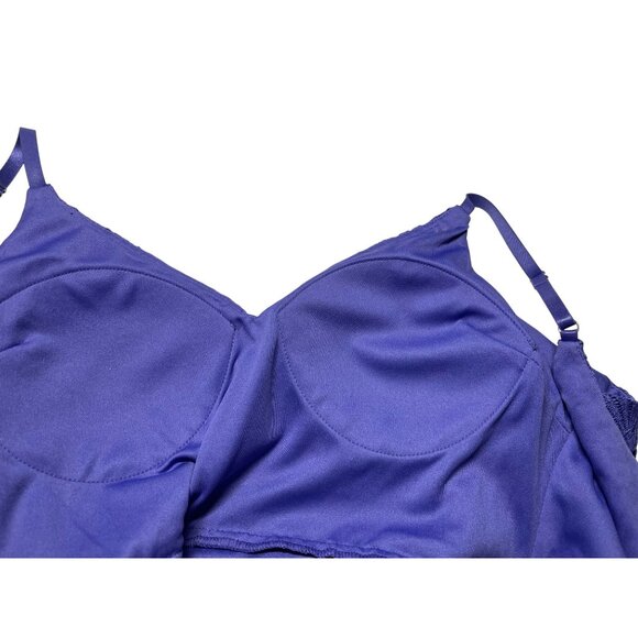 Guess Women's Dress size 8 (M) Purple Sleeveless Lace Mini Dress Spaghetti Strap - Picture 12 of 15